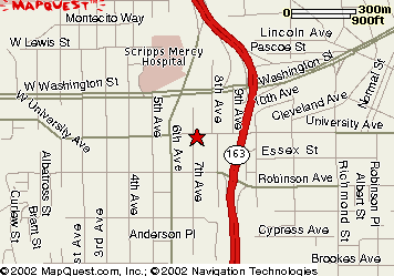 Map:Whole Foods, 711 University Ave., San Diego, CA 92103